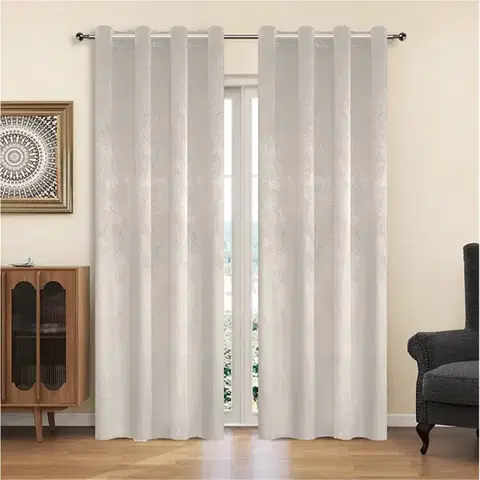 Metrážne závesy Závesový materiál YC11940/200G/113 béžová 280 cm Tovar na mieru