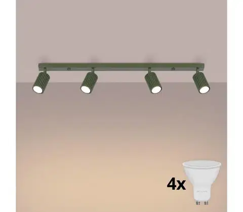 Svietidlá BRILAGI - LED bodové svietidlo CRESTO 4xGU10/10W/230V zelené BR.1622