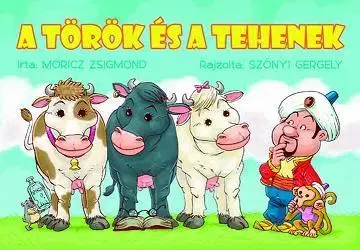 Leporelá, krabičky, puzzle knihy A török és a tehenek - kék - Zsigmond Móricz