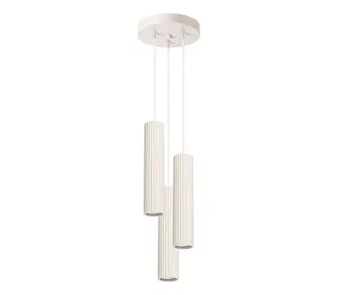 Svietidlá  SL.1595 - Luster na lanku KARBON 3xGU10/10W/230V krémová SL.1595
