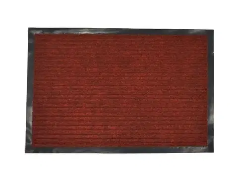 Rohožky Kinekus Rohož 40x60cm guma + textil bordová, pruhovaná s gumeným okrajom