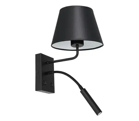 Svietidlá  Nástenná lampa ARDEN 1xE27/60W+1xG9/8W/230V čierna/biela 3482