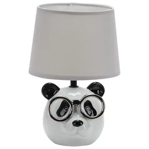 Lampy do obývačky Stolová lampa PANDA GREY VO2491 LB1