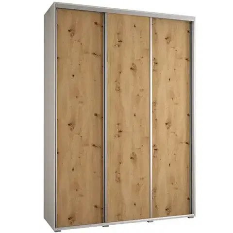 Šatníkové skrine Skriňa 45 Canaris 1 200 biela/artisan/silver