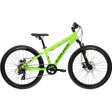 Bicykle Juniorský bicykel Kross Dust JR 1.0 DSC 24" - model 2026 zelená/zelená/lesk - S (12", 130-150 cm)