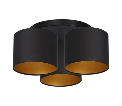 Svietidlá  Luster prisadený ARDEN 3xE27/60W/230V čierna/zlatá 3488