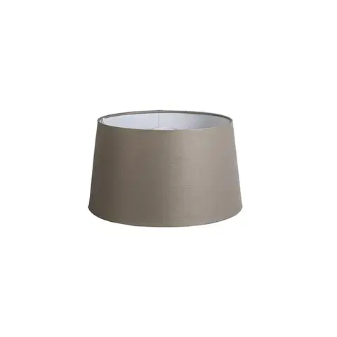 Tienidlo na lampu Ľanové tienidlo na lampu Taupe okrúhle šikmé 35/30/18