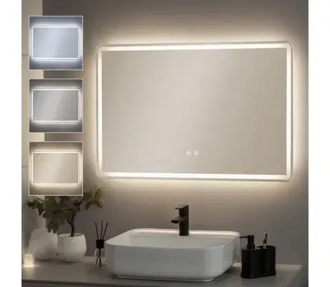 Kúpeľňové zrkadlá BRILAGI - stmievateľné LED kúpeľňové vyhrievané zrkadlo s podsvietením BELLA LED/19W/230V 60x90 cm IP44 FG-GM1106-B-19W