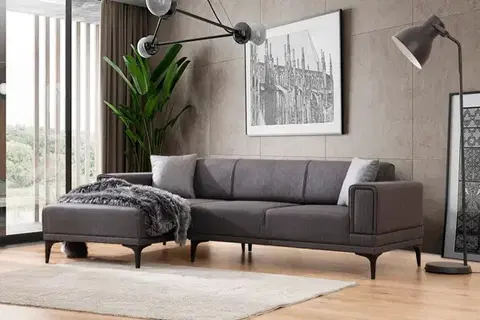 Pohovky a gauče Rohová rozkladacia pohovka Horizon Left - Dark Grey
