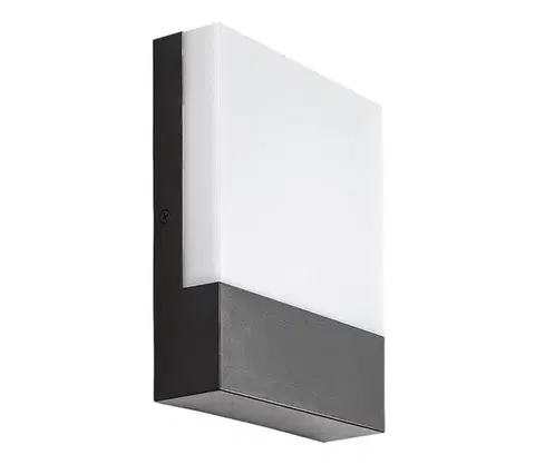 Svietidlá Rabalux 77097 - LED Vonkajšie nástenné svietidlo GIMONE LED/10W/230V IP44 čierna 77097