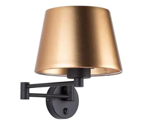 Svietidlá  Nástenné svietidlo GLORY 1xE27/15W/230V zlaté/čierne 6482