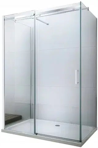 Sprchovacie kúty MEXEN/S - OMEGA sprchový kút 3-stenná 100x90, transparent, chróm 825-100-090-01-00-3S