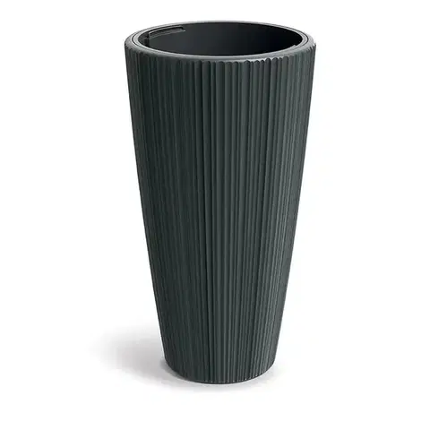 Kvetináče a truhlíky DHOR400-419U plastový kvetináč 39 cm tmavosivá