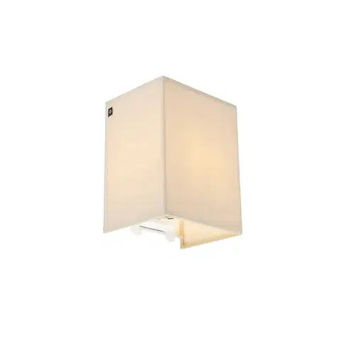 Nástenné osvetlenie Rustikálna nástenná lampa béžová - Vete