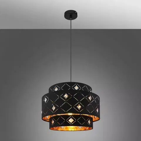 Moderné lampy do obývačky Luster 15448H1 Čierno-zlatá LW1