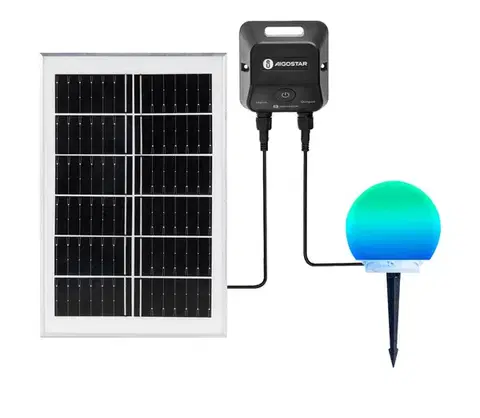 LED osvetlenie  B.V. -LED RGB stmievateľná vonkajšia lampa MESH 20W/3,7V 4000mAh 2700-6500K IP65 priemer 20 cm S1030233V