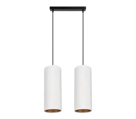Svietidlá HEXE Luster na lanku AVALO 2xE27/60W/230V biela/medená 0095