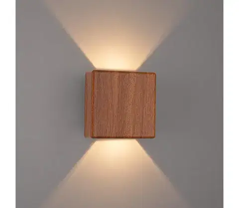 Svietidlá Brilagi - LED vonkajšie nástenné svietidlo DOUBLERAY LED/6W/230V drevený dekor IP54 BRI653