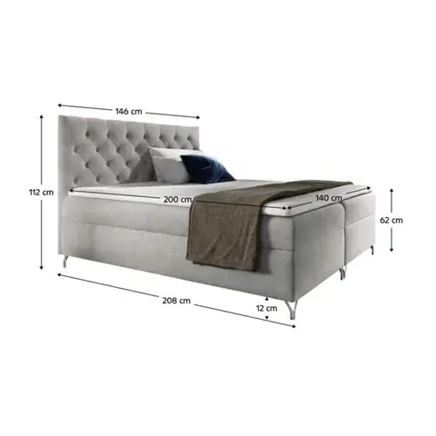 Boxspring Boxspringová posteľ GUINEVRA 1 Tempo Kondela