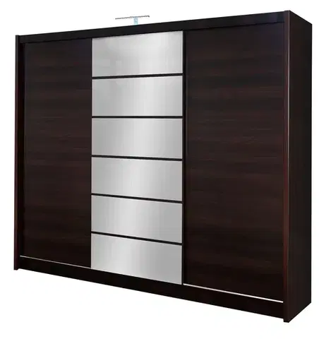 Šatníkové skrine  MALIBO 250 šatníková skriňa, wenge