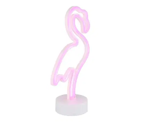 Svietidlá Globo 28064 - LED neonová stolná dekorácia FLAMINGO LED/2W/3xAA plameniak 28064