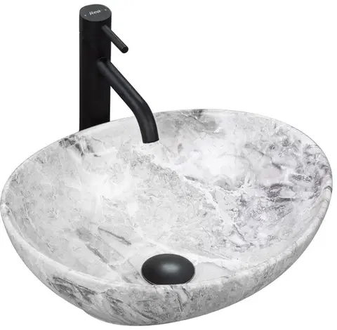 Umývadlá REA - Umývadlo na dosku Sofia Stone Marble 41x34,5 REA-U9908