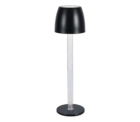 Lampy  LED stmievateľná nabíjacia stolná lampa LED/3W/5V 3000K čierna 23094