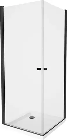 Vane MEXEN/S - PRETORIA duo sprchovací kút 70 x 70, transparent, čierny + vanička vrátane sifónu 852-070-070-70-02-4010B