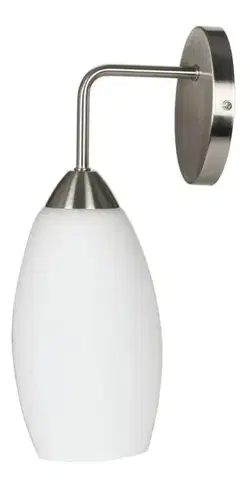 Nástenné svetlá Nástenná lampa matné niklové tienidlo zo skla 60W E27 Modus