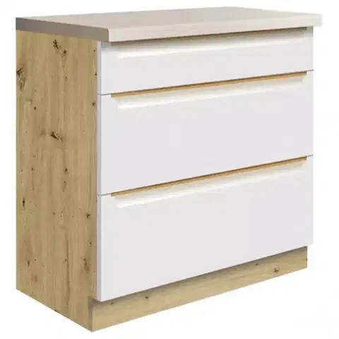Kuchynské skrinky stojace Skrinka do kuchyne Glamour 22d White