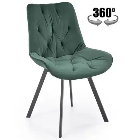 Čalúnené stoličky Stolička K519 zelená
