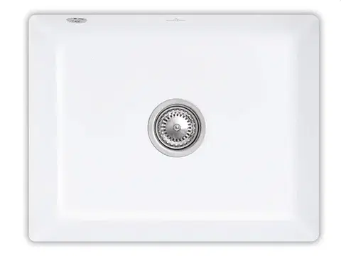 Kuchynské drezy VILLEROY & BOCH VILLEROY & BOCH - Keramický drez Subway 60 SU Stone white podstavný 545 x 440 bez excentra 331001RW