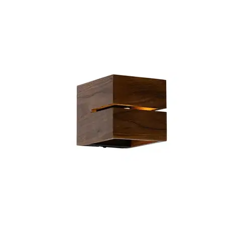 Nástenné osvetlenie Rustikálna nástenná lampa z orechového dreva 9,7 - Transfer Groove