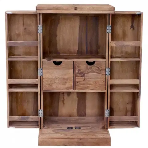 Barové stolíky Rozkladacia barová skriňa 55x110x40 indický masív palisander