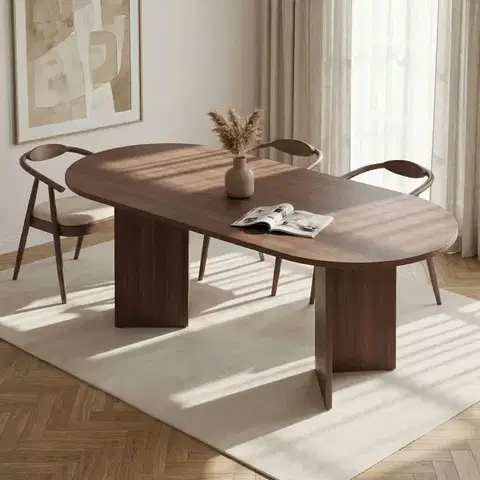 Jedálenské stoly MIKE rozkladací jedálenský stôl, orech Milano