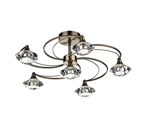 Svietidlá Där Lighting Där Lighting LUT0675 - Prisadený luster LUTHER 6xG9/40W/230V mosadz LUT0675
