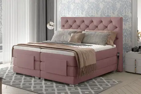 Manželské postele CEDRIK 14 polohovacia posteľ 140x200, Mat Velvet 63