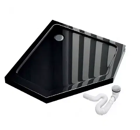 Sprchové vaničky SPRCHOVÁ VANIČKA PIŤUHNÁ DIAMOND BLACK 90X90X5 K8543