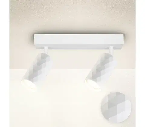 Svietidlá BRILAGI - Bodové svietidlo SELE DIAMANT 2xGU10/30W/230V biela WO-DIA2-WHT