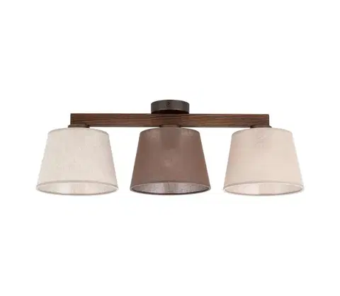 Svietidlá BRILAGI - Prisadený luster LATTE SABIA 3xE27/15W/230V borovica/mix 11567