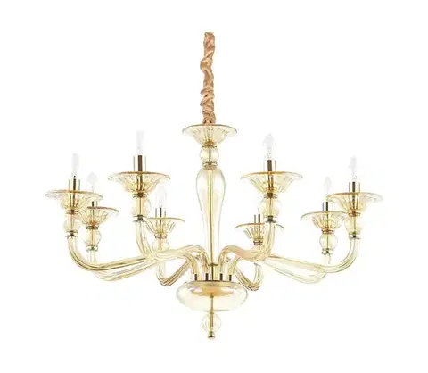 Svietidlá Ideal Lux - Luster na reťazi DANIELI 8xE14/40W/230V pr. 85 cm mosadz 159973