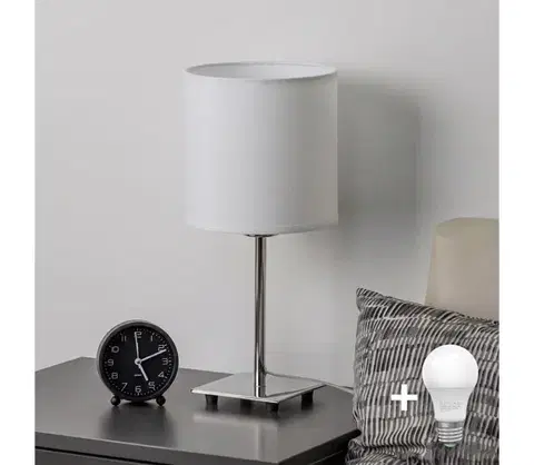 Lampy BRILAGI - LED stolná lampa NUBILA 1xE27/60W/230V biela EG32509+BG1586