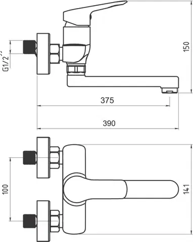 Kuchynské drezy NOVASERVIS NOVASERVIS - Drezová umývadlová batéria 100 mm Metalia 54, chróm 54079,0