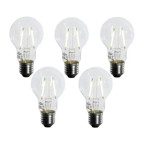 LED osvetlenie Sada 5 LED žiaroviek E27 A60 so súmrakovým senzorom 2,5 W 250 lm 2700 K