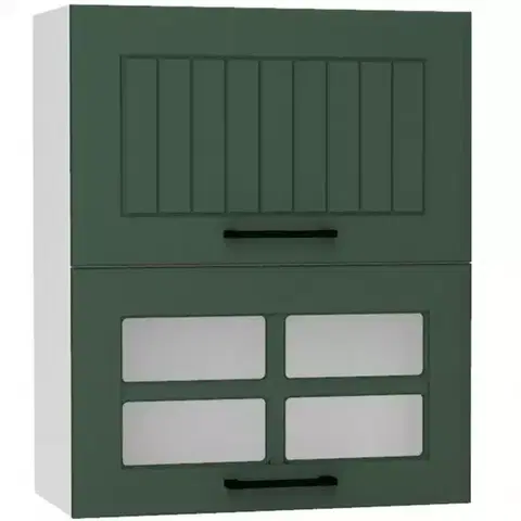 Kuchynské skrinky visiace Skrinka do kuchyne Irma W60grf/2 Sd zelená Mat