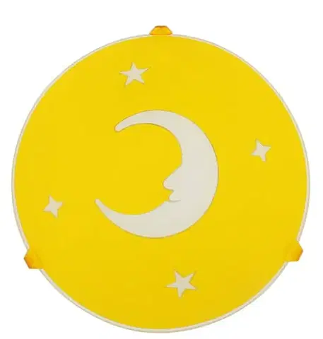 Stropná svetla Stropná žltá okrúhla lampa pre deti