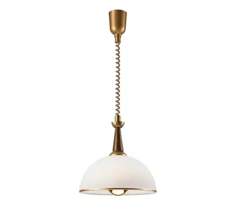 Svietidlá  Sťahovací luster CHIARA 1xE27/60W/230V hnedá/buk LM-1.1.110