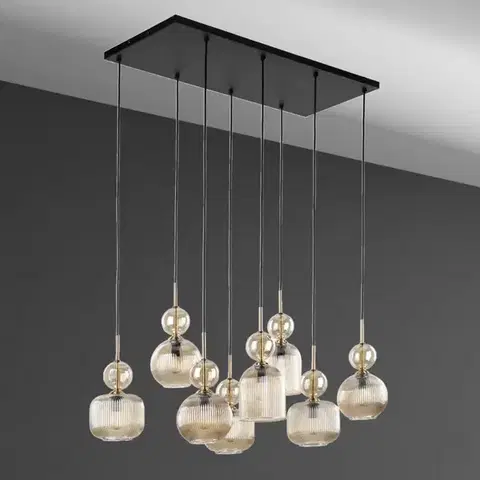 Lampy do obývačky Luster SOPHIA COGNAC 11045 AMBER LW8