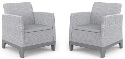 Záhradný kreslá Záhradné kreslo 2 ks SCANDI FORMA DUODUO Rojaplast