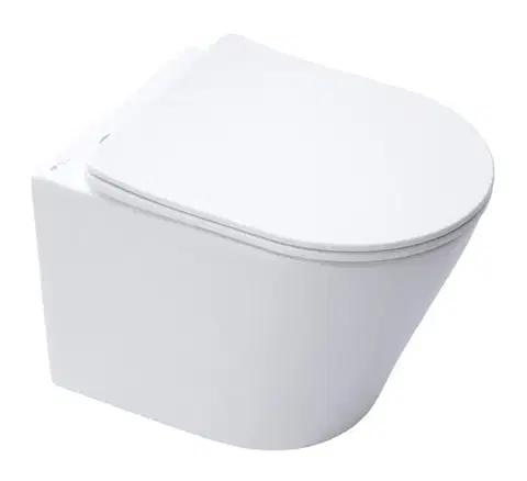 Záchody Wc závesné SAT Infinitio vrátane dosky softclose, biela matná, zadný odpad SATINF010RREXPWM SATINF010RREXPWM
